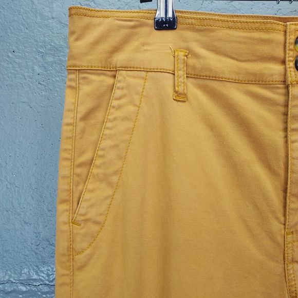 Cabi Cargo Pants Women's 6 Paper Bag Chino Cashew Brown Canvas High Rise no belt - Picture 4 of 15